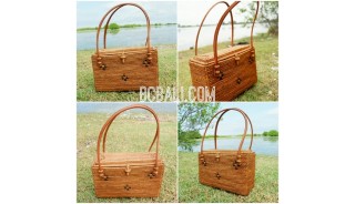 casual ethnic design ata grass rattan bags purse full handmade process